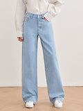 MANGO Light Blue Wide-Leg Jeans.