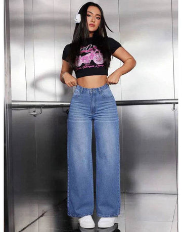 ZARA MID-Blue Wide Leg Jeans. - lessthan1thousand