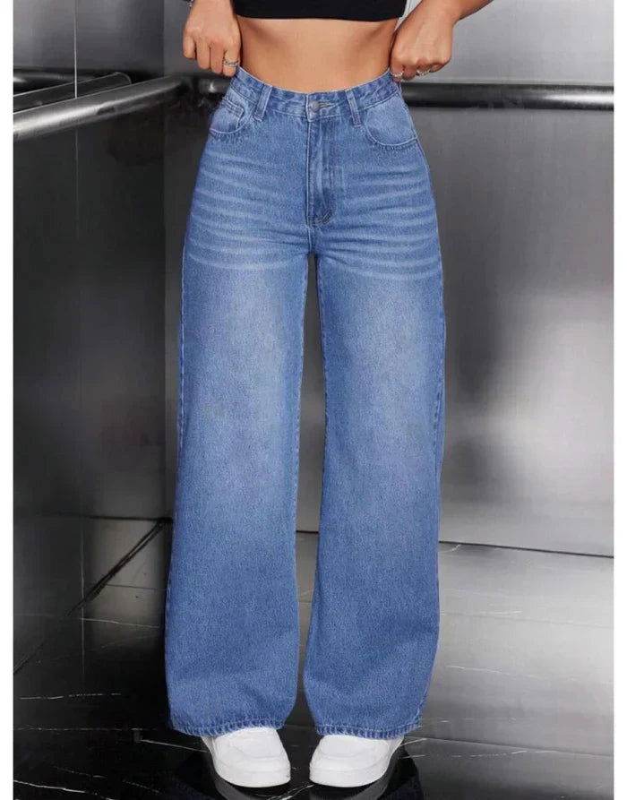 ZARA MID-Blue Wide Leg Jeans. - lessthan1thousand