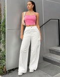 Bershka White Cargo Wideleg Jeans. - lessthan1thousand