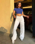 Bershka White Cargo Wideleg Jeans. - lessthan1thousand