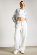 MANGO White High-Waist Loose Leg Jeans. - lessthan1thousand