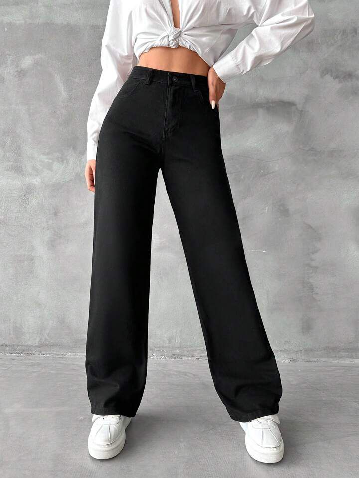 MNG Black High-Waist Loose  Jeans. - lessthan1thousand