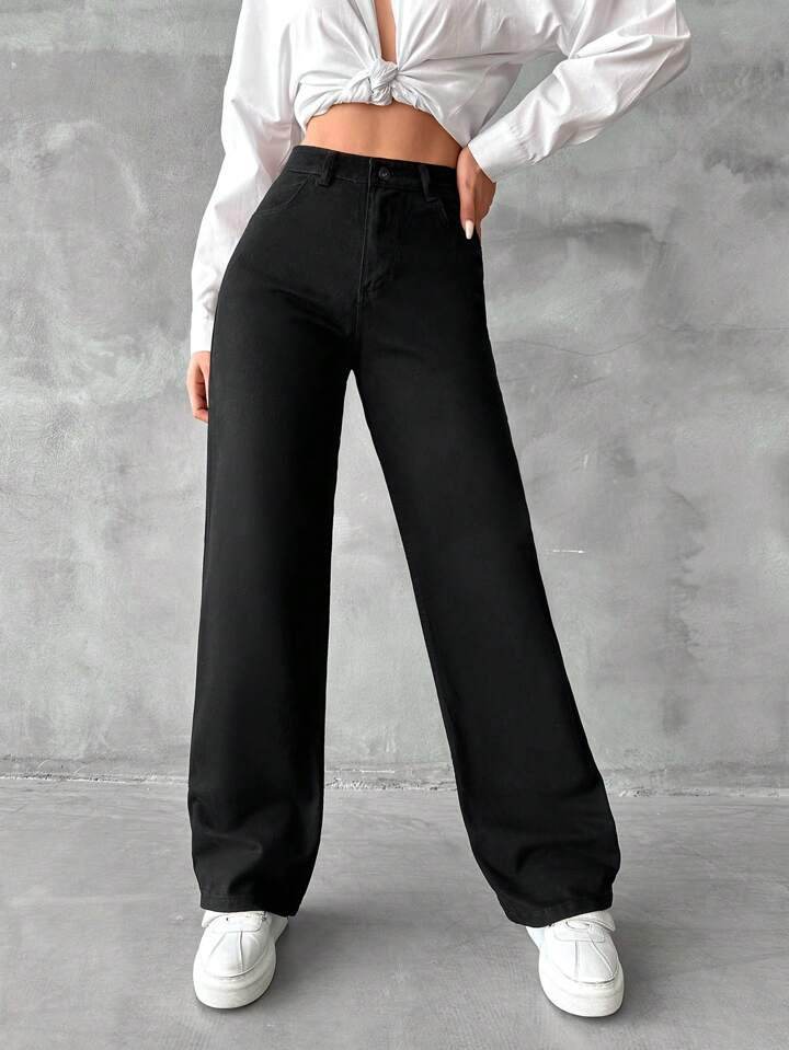 MNG Black High-Waist Loose  Jeans. - lessthan1thousand