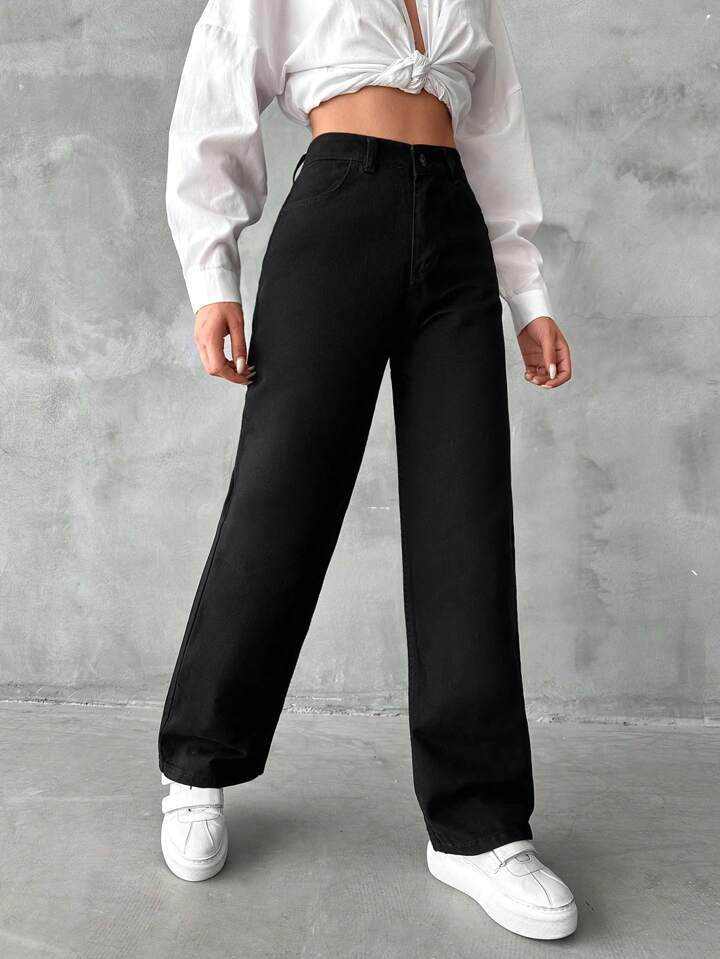 MNG Black High-Waist Loose  Jeans. - lessthan1thousand