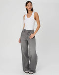 Zara Dark Grey Wide-Leg Jeans (Dark In color).Minor Fault - lessthan1thousand