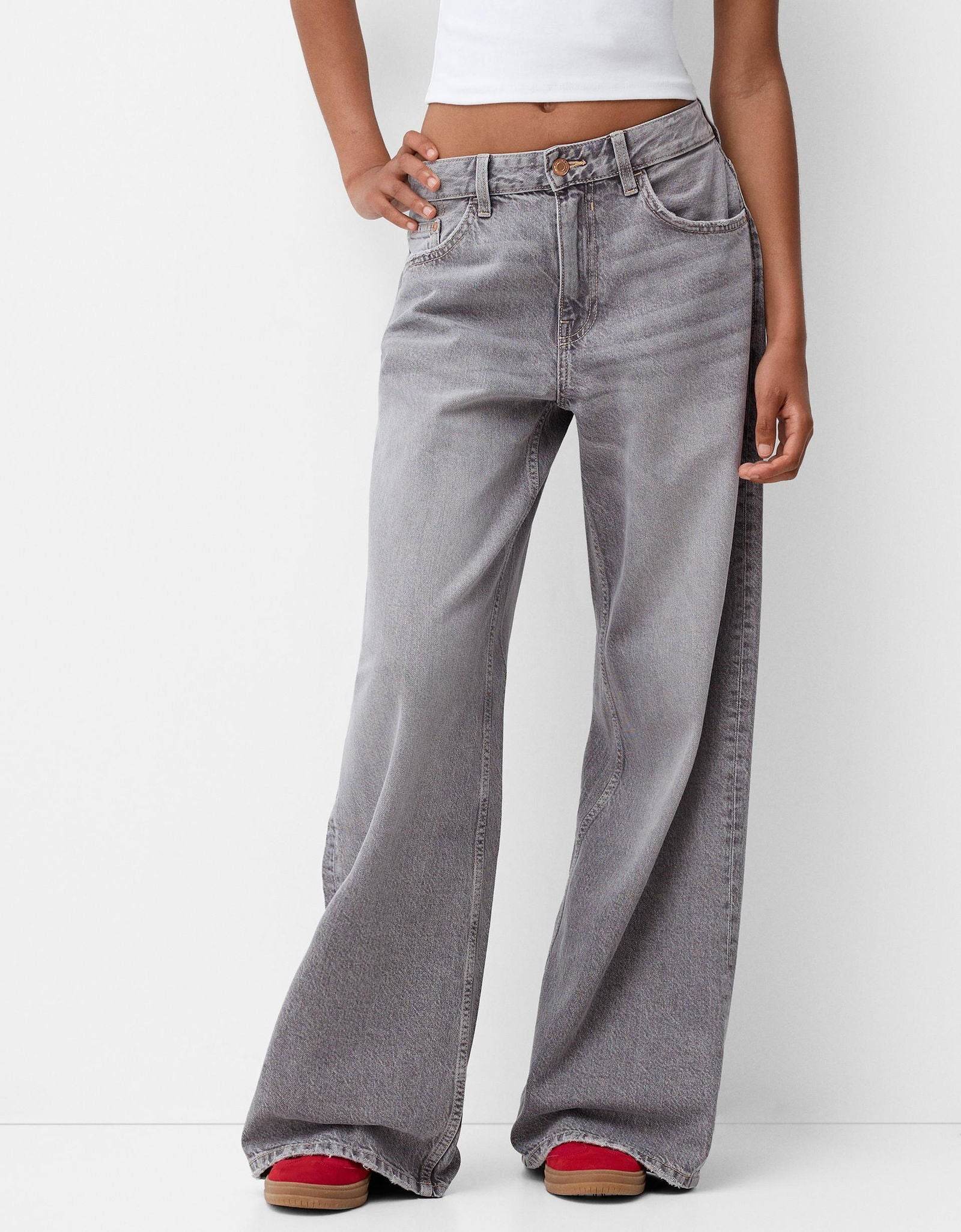 Zara Dark Grey Wide-Leg Jeans. - lessthan1thousand