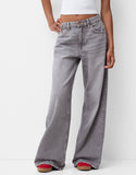 MNG Dark Grey Wide-Leg Jeans - lessthan1thousand