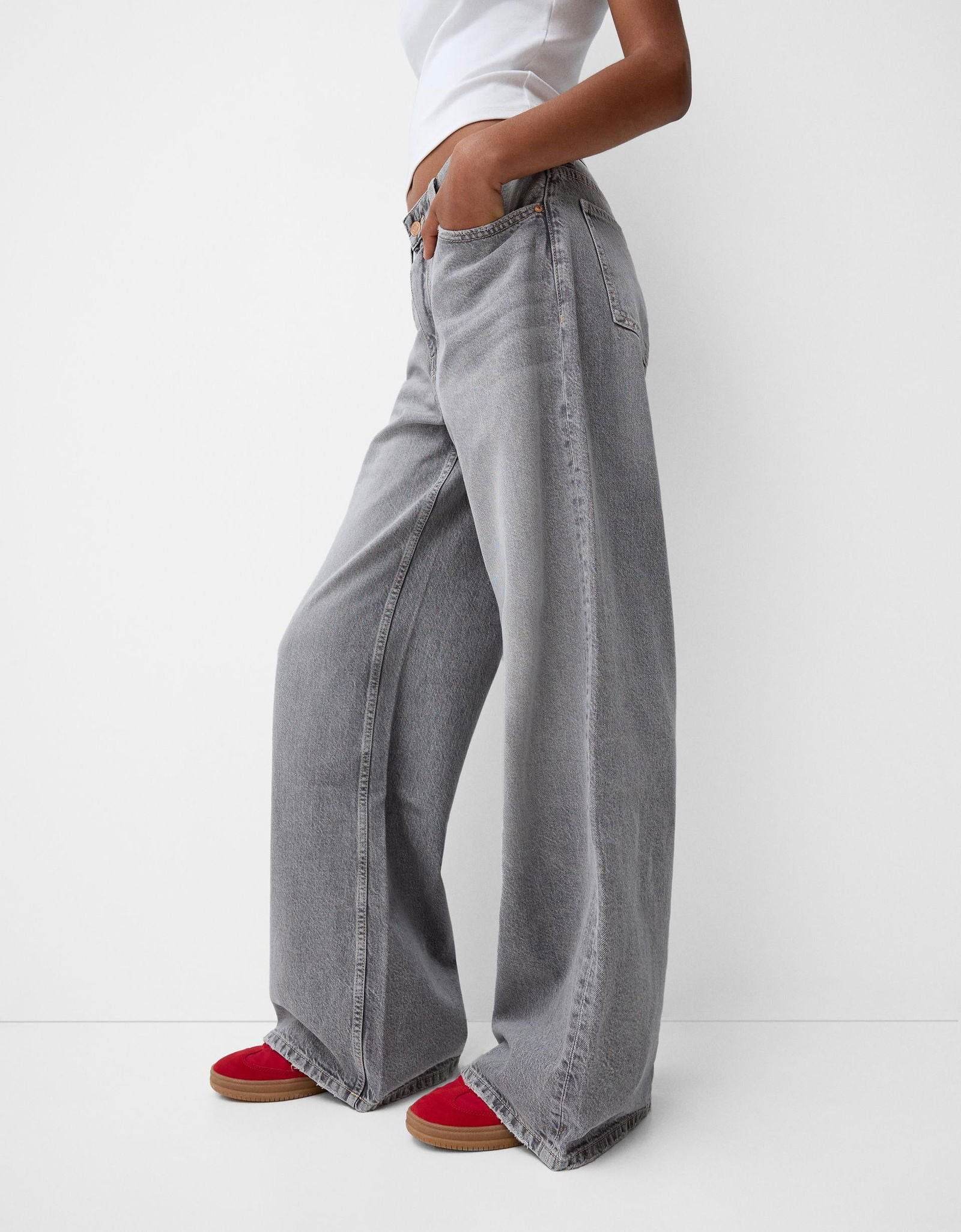 Zara Dark Grey Wide-Leg Jeans. - lessthan1thousand