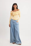 MNG High-Waisted Light Blue Wide-Leg Jeans. - lessthan1thousand