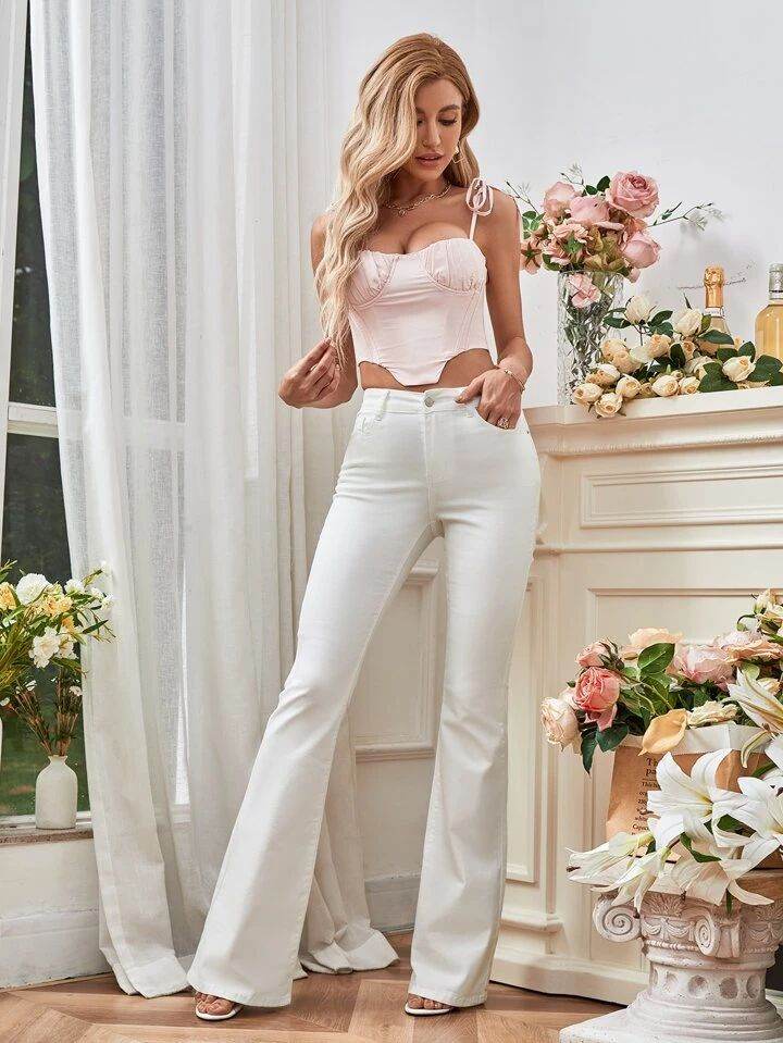 Bershka White Flare Jeans. - lessthan1thousand