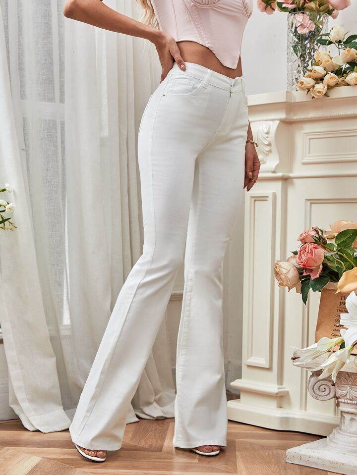 Bershka White Flare Jeans. - lessthan1thousand
