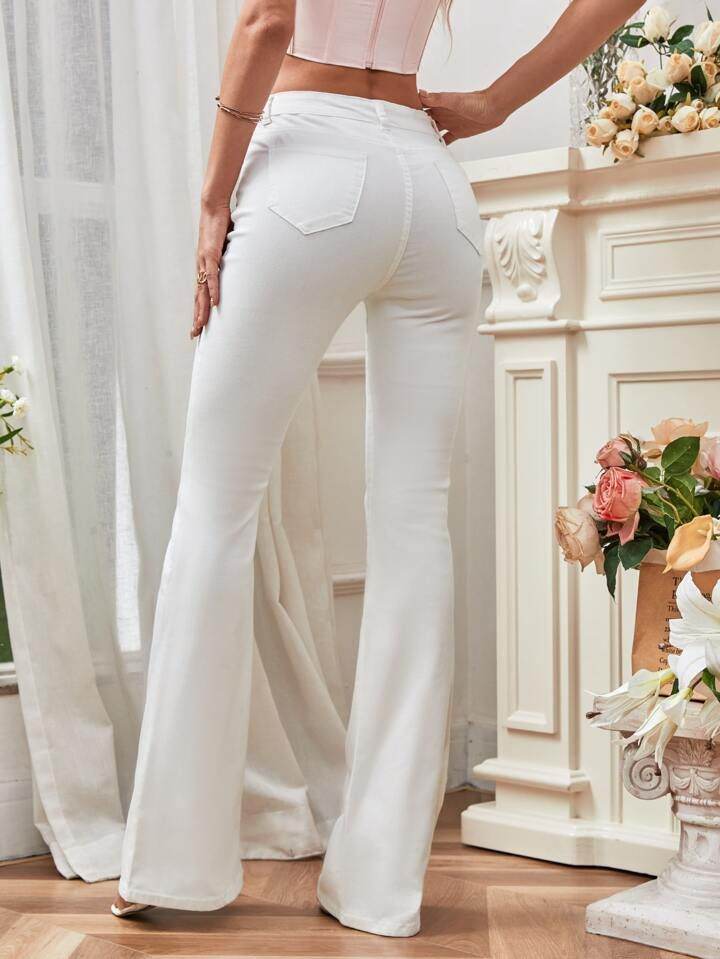 Bershka White Flare Jeans. - lessthan1thousand