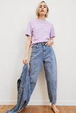 Mid Blue Frontseam Loose Jeans lessthan1thousand