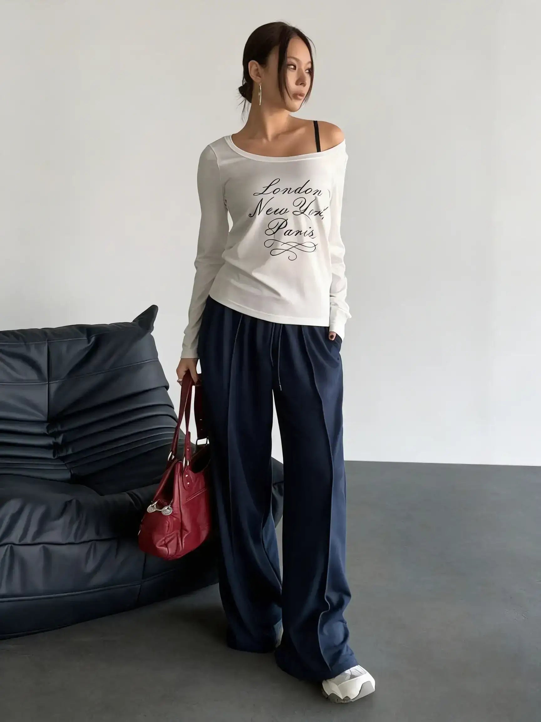 LT1K Front-Seam Wide-Leg Trouser (Perfect For All Season)