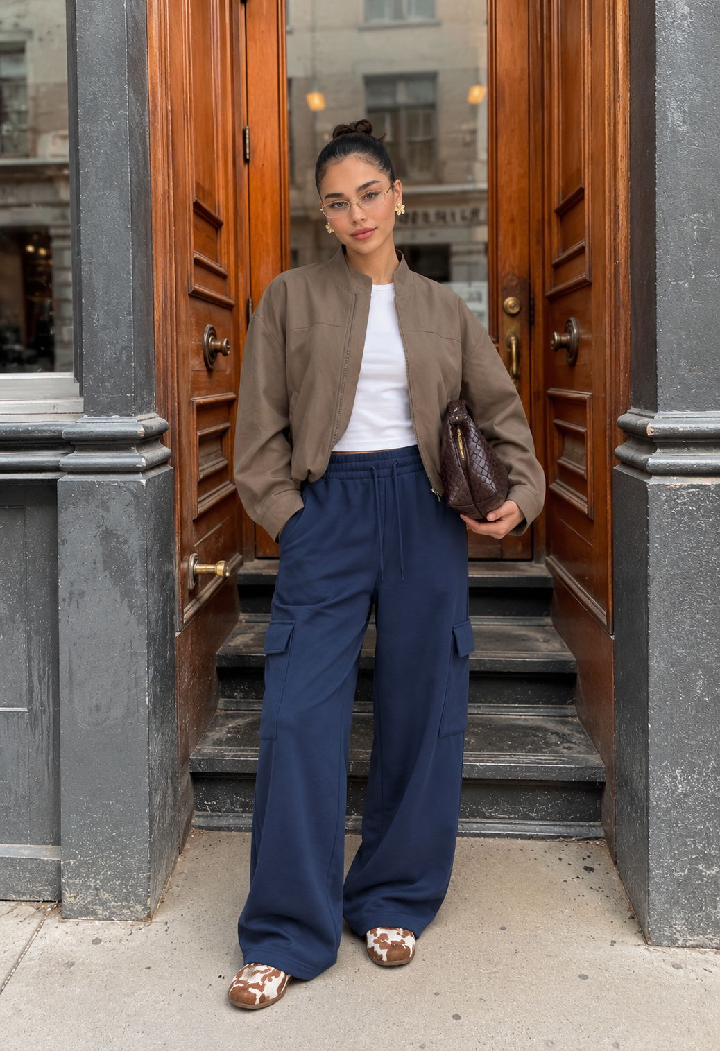 LT1K Cargo Wide-Leg Trouser.(Perfect For All Season)