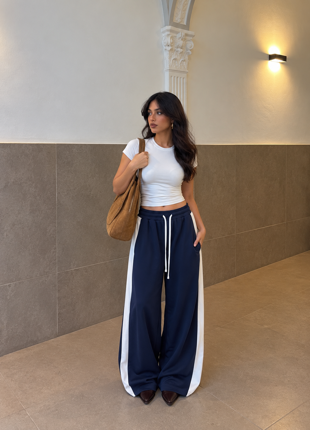 LT1K Side Panel Wide-Leg Trouser (Perfect For All Season)