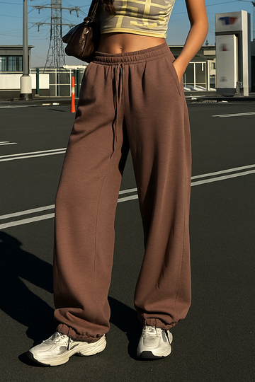 LT1K Brown Trouser With Stopper Finish On Hem.(Perfect For All Season)