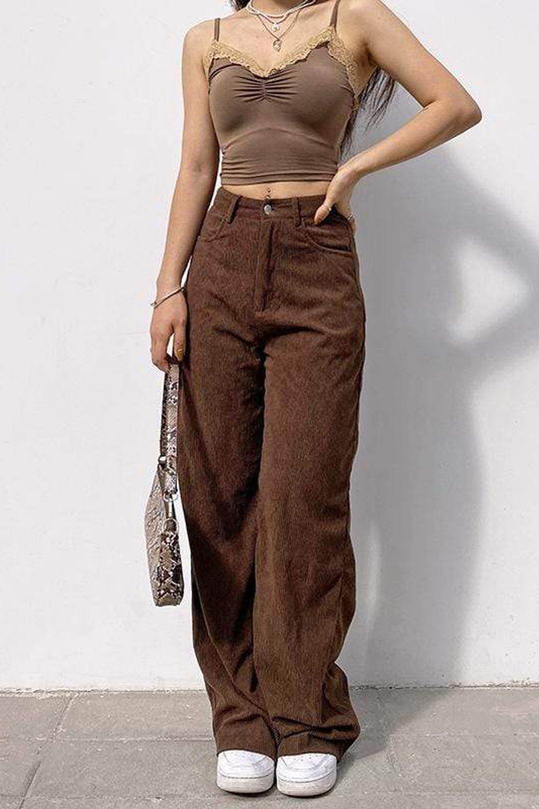 Rinse Brown Wide-Leg Jeans - lessthan1thousand