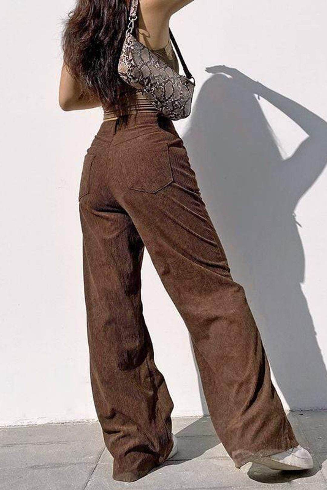 Rinse Brown Wide-Leg Jeans - lessthan1thousand