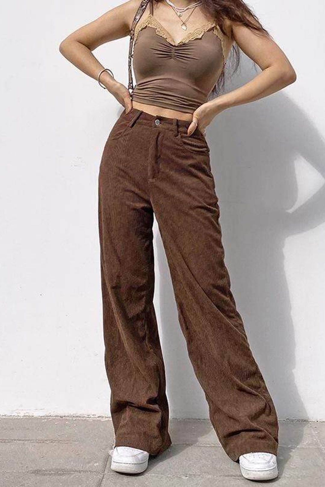Rinse Brown Wide-Leg Jeans - lessthan1thousand