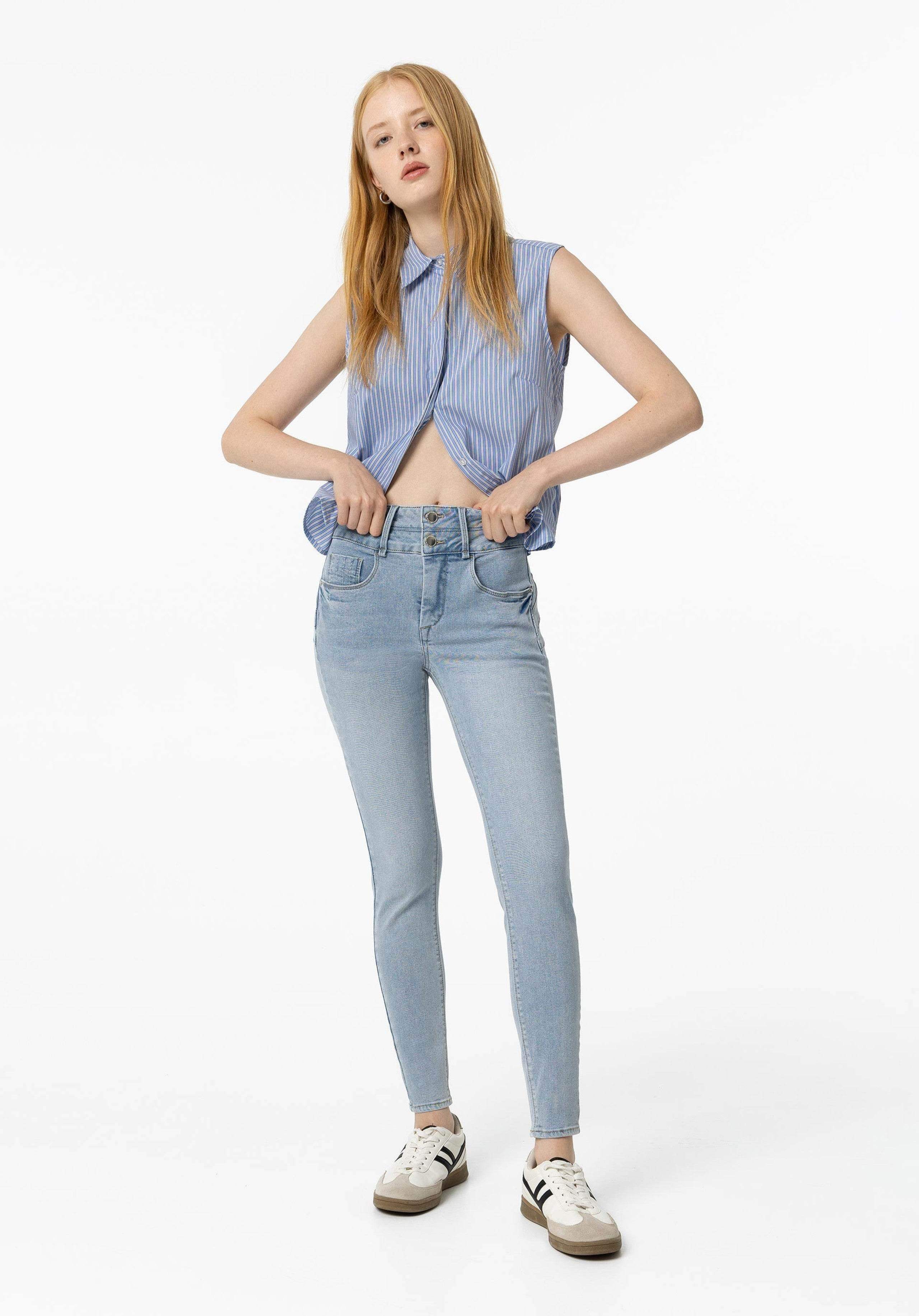 Tiffosi Double-up Skinny Push-up Jeans (Soft Riiped) - lessthan1thousand