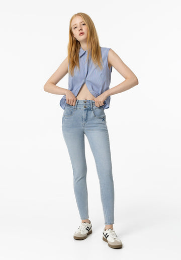 Tiffosi Double-up Skinny Push-up Jeans (Soft Riiped)