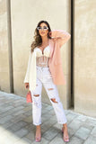 White Ripped Mom Jeans
