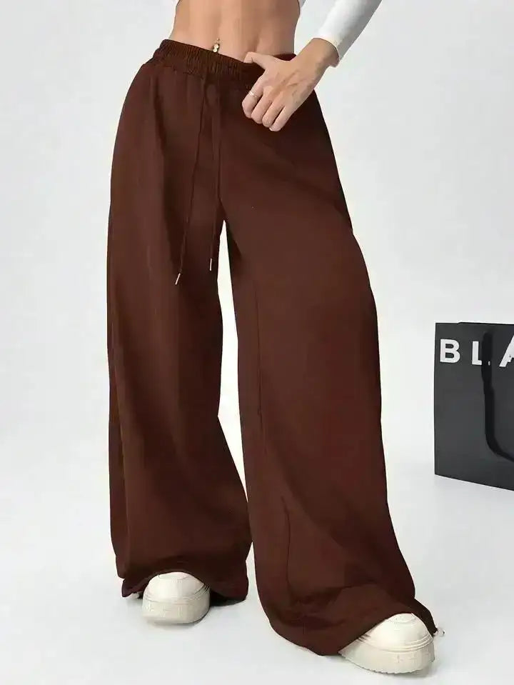 LT1K Brown Wide-Leg Trouser (Made For Summer). - lessthan1thousand