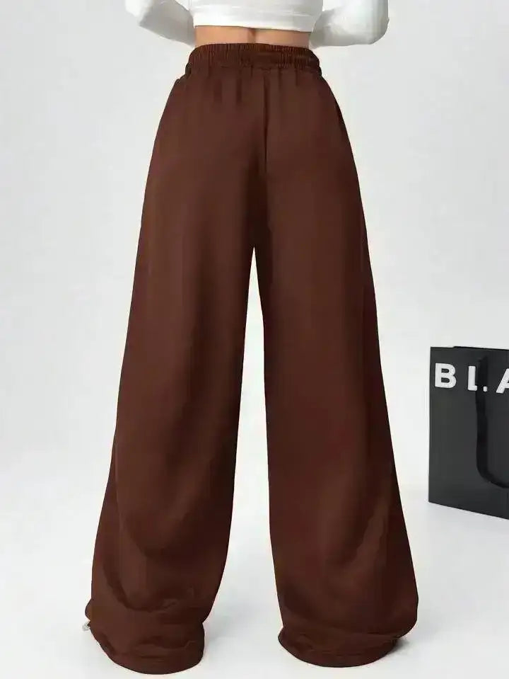 LT1K Brown Wide-Leg Trouser (Made For Summer). - lessthan1thousand