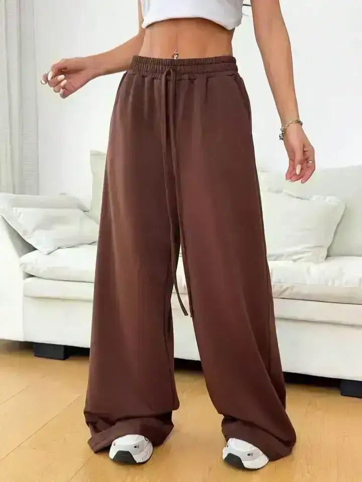 LT1K Brown Wide-Leg Trouser (Made For Summer). - lessthan1thousand
