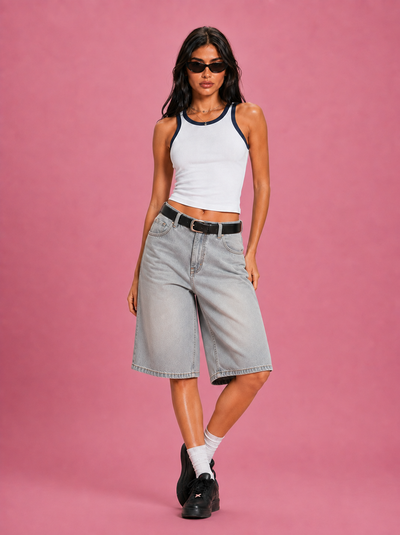 LT1K Contrast Tape Slim Tank Top