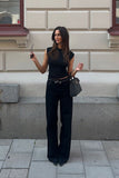 ZARA Black High-Waist Wide-Leg Jeans. - lessthan1thousand