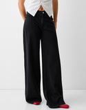 ZARA Faded Black High-Waist Wide-Leg Jeans. - lessthan1thousand