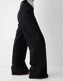 ZARA Faded Black High-Waist Wide-Leg Jeans. - lessthan1thousand