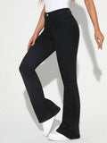 ZARA Pure Black High-Waisted Flare Jeans. - lessthan1thousand