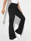 ZARA Pure Black High-Waisted Flare Jeans. - lessthan1thousand