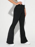 ZARA Pure Black High-Waisted Flare Jeans. - lessthan1thousand