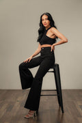 ZARA Pure Black High-Waisted Flare Jeans. - lessthan1thousand