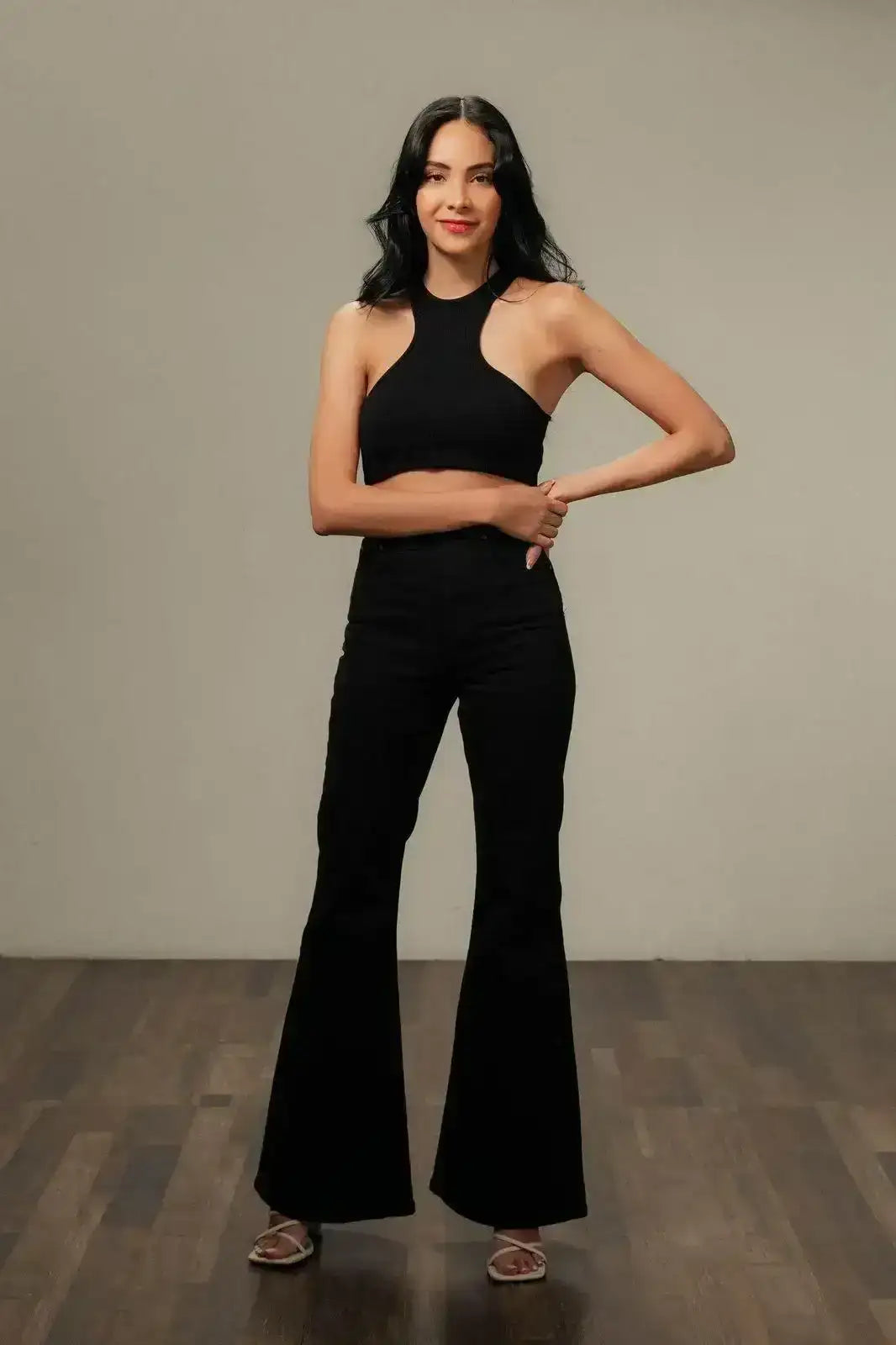 ZARA Pure Black High-Waisted Flare Jeans. - lessthan1thousand