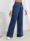 Zara Dark-Blue Wide Leg Jeans. - lessthan1thousand