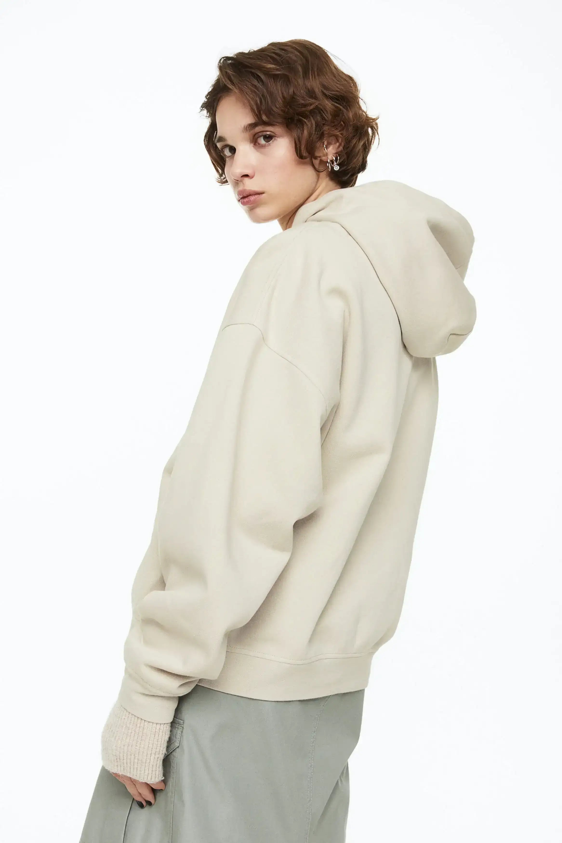 LT1K Sand Zipper Oversize hoodie.