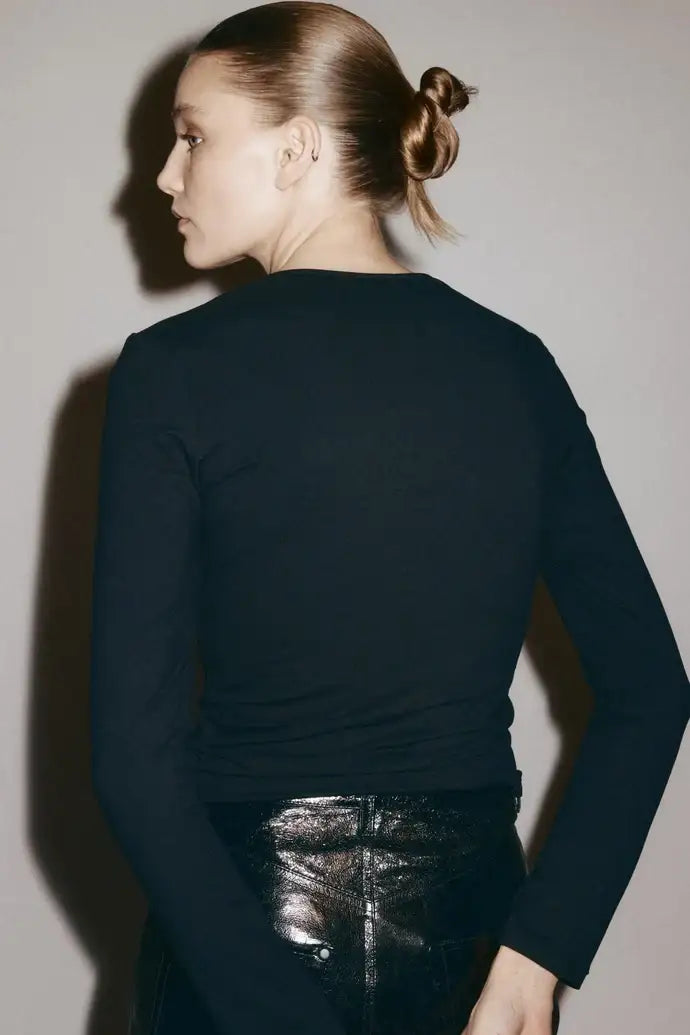 LT1K Square-Neck Full Sleeve Slim Top.(Perfect For All Season)