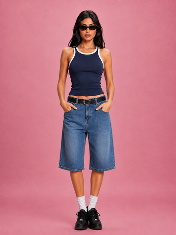 LT1K Contrast Tape Slim Tank Top