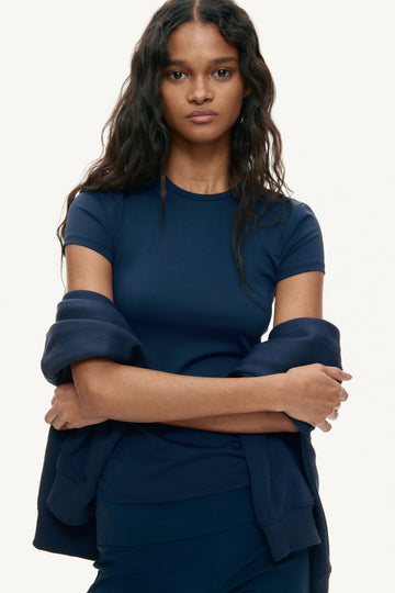 LT1K Slim Navy Blue  Essential T-Shirt.