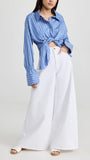 MANGO Pure White Palazzo Jeans