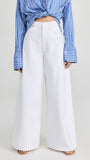 MANGO Pure White Palazzo Jeans