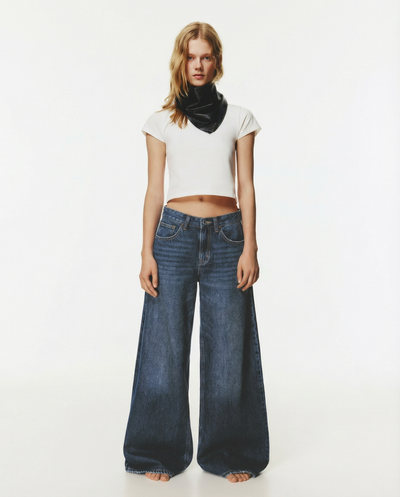 LT1K Dark Blue Wide Leg Jeans