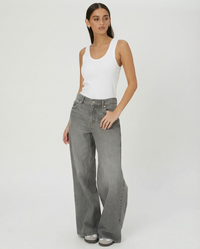 LT1K Dark Grey Wide-Leg Jeans