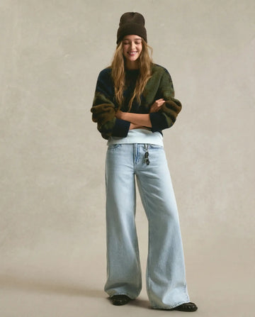 LT1K Light Blue Wide-Leg Jeans.